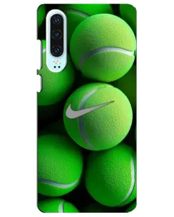Чохол для Huawei P30 з картинкою «Тенісні м'ячі Найк»