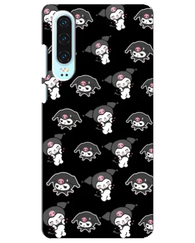 Чохол для Huawei P30 з картинкою «Чорний паттерн Kuromi» Чохол для Huawei P30 з картинкою «Чорний паттерн Kuromi»