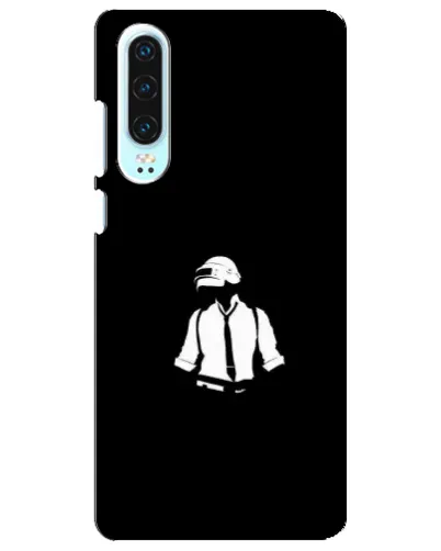 Чохол для Huawei P30 з картинкою «PUBG — білий шолом»