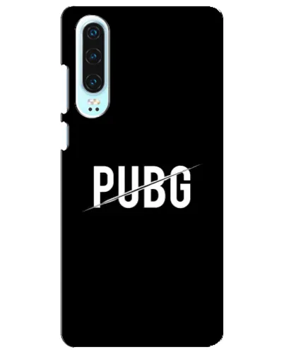 Чохол для Huawei P30 з картинкою «PUBG — білий логотип»