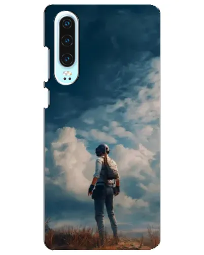 Чохол для Huawei P30 з картинкою «Герой PUBG на скелі»
