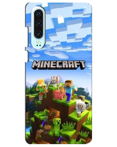 Чохол для Huawei P30 з картинкою «Minecraft класичний світ»