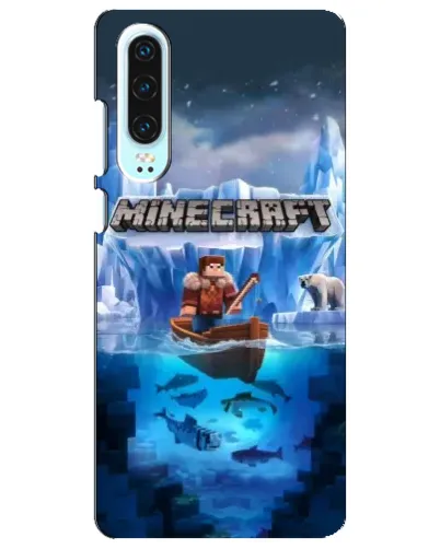 Чохол для Huawei P30 з картинкою «Minecraft льодянийсвіт»