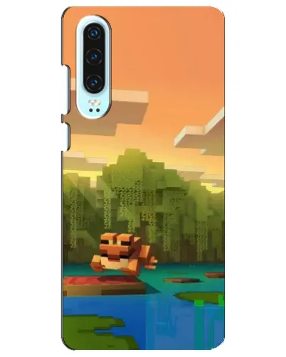 Чохол для Huawei P30 з картинкою «Майнкрафт захід сонця»