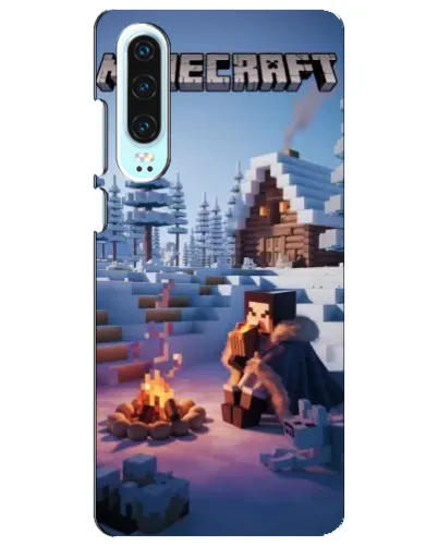 Чохол для Huawei P30 з картинкою «Зимовий Minecraft»
