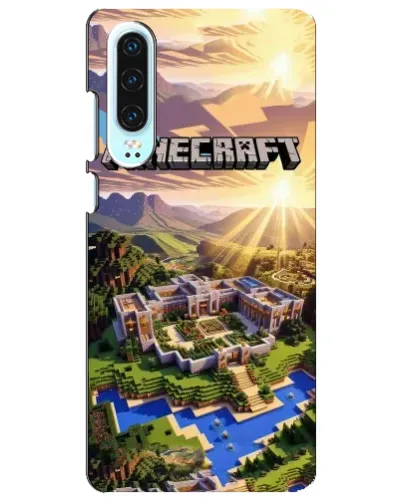 Чохол для Huawei P30 з картинкою «Minecraft панорама»
