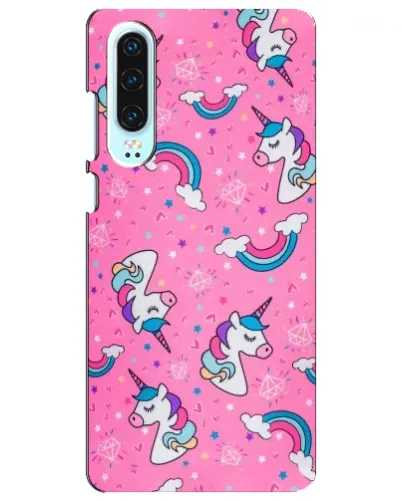 Чехол для Huawei P30 с картинкой «Unicorn паттерн розовый» Чехол для Huawei P30 с картинкой «Unicorn паттерн розовый»