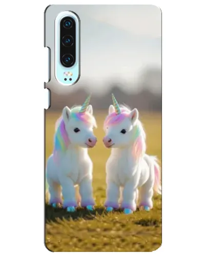 Чехол для Huawei P30 с картинкой «Пара единорогов» Чехол для Huawei P30 с картинкой «Пара единорогов»