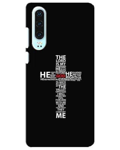Чехол для Huawei P30 с картинкой «Текстовый крест» Чехол для Huawei P30 с картинкой «Текстовый крест»
