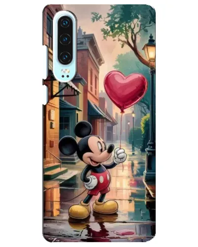 Чехол для Huawei P30 с картинкой «Микки и шарик-сердце» Чехол для Huawei P30 с картинкой «Микки и шарик-сердце»