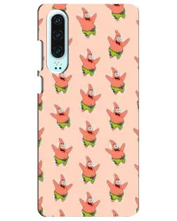 Чехол для Huawei P30 с картинкой «Патрик Стар паттерн»