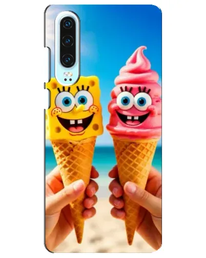 Чехол для Huawei P30 с картинкой «Спанч Боб мороженое» Чехол для Huawei P30 с картинкой «Спанч Боб мороженое»