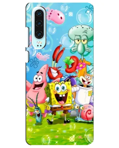 Чехол для Huawei P30 с картинкой «Губка Боб и друзья» Чехол для Huawei P30 с картинкой «Губка Боб и друзья»