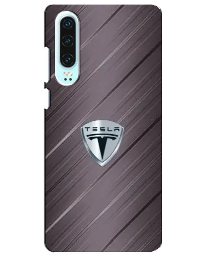 Чохол для Huawei P30 з картинкою «Металева текстура Tesla»