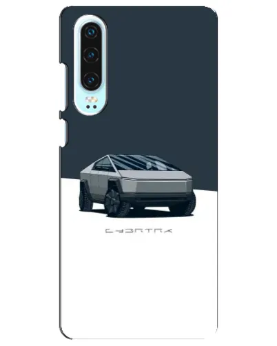 Чохол для Huawei P30 з картинкою «Сріблястий Cybertruck Tesla»