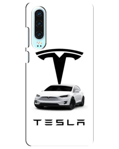 Чохол для Huawei P30 з картинкою «Tesla White Style»