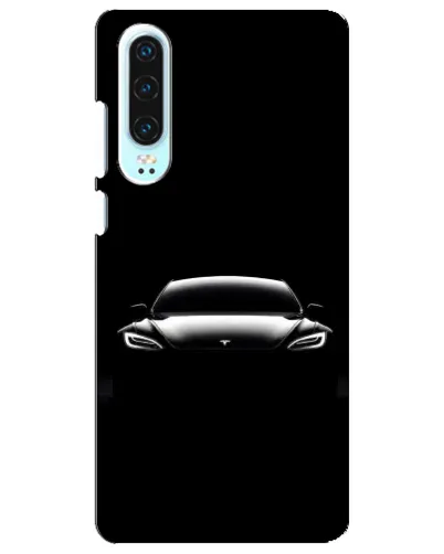 Чохол для Huawei P30 з картинкою «Фари Tesla Night»