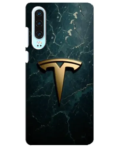 Чохол для Huawei P30 з картинкою «Мармурова Tesla Gold»