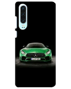 Чохол для Huawei P30 з картинкою «Mercedes — неоновий лого»