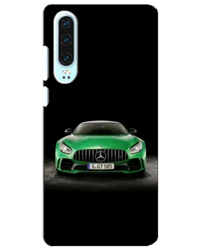 Чохол для Huawei P30 з картинкою «Mercedes — неоновий лого»