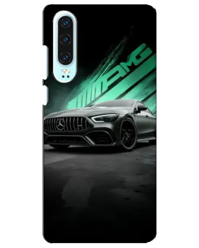 Чохол для Huawei P30 з картинкою «Темний Mercedes AMG»