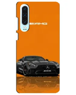 Чохол для Huawei P30 з картинкою «Помаранчевий Mercedes AMG»