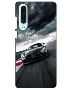 Чохол для Huawei P30 з картинкою «Гоночний Mercedes AMG»