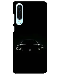 Чехол для Huawei P30 с картинкой «Mercedes — силуэт авто» Чехол для Huawei P30 с картинкой «Mercedes — силуэт авто»