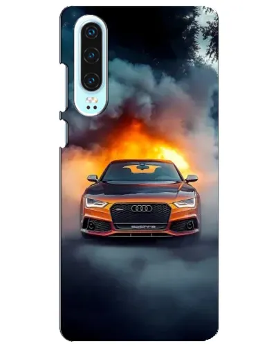Чохол для Huawei P30 з картинкою «Audi у вогняному диму» Чохол для Huawei P30 з картинкою «Audi у вогняному диму»