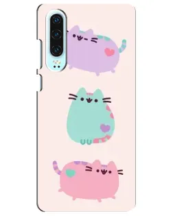 Чохол для Huawei P30 з картинкою «Pusheen тріо» Чохол для Huawei P30 з картинкою «Pusheen тріо»