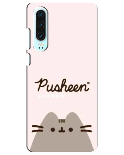 Чохол для Huawei P30 з картинкою «Pusheen логотип»