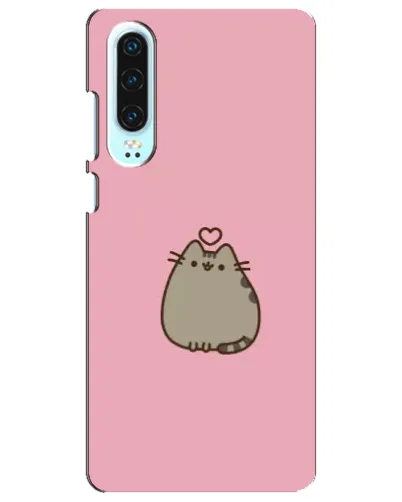 Чохол для Huawei P30 з картинкою «Pusheen серце»