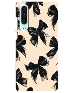 Чохол для Huawei P30 з картинкою «Патерн чорні банти» Чохол для Huawei P30 з картинкою «Патерн чорні банти»