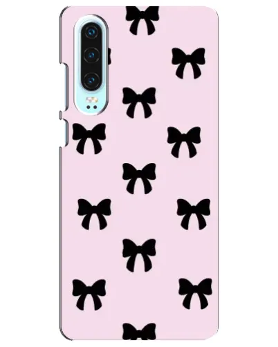 Чехол для Huawei P30 с картинкой «Черные банты Coquette» Чехол для Huawei P30 с картинкой «Черные банты Coquette»