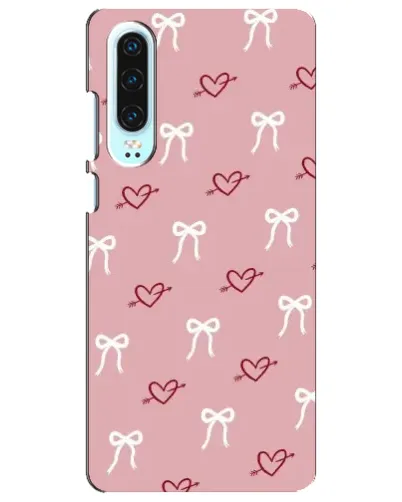 Чехол для Huawei P30 с картинкой «Сердца и банты» Чехол для Huawei P30 с картинкой «Сердца и банты»