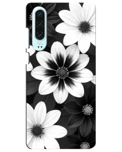 Чохол для Huawei P30 з картинкою «Монохромні айстри» Чохол для Huawei P30 з картинкою «Монохромні айстри»