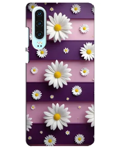 Чехол для Huawei P30 с картинкой «Ромашки на фиолетовом» Чехол для Huawei P30 с картинкой «Ромашки на фиолетовом»