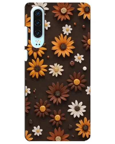 Чехол для Huawei P30 с картинкой «Узор из маленьких подсолнухов» Чехол для Huawei P30 с картинкой «Узор из маленьких подсолнухов»