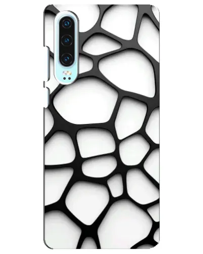 Чехол для Huawei P30 с картинкой «Белая объемная сетка» Чехол для Huawei P30 с картинкой «Белая объемная сетка»