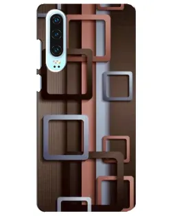 Чохол для Huawei P30 з картинкою «Коричневі об'ємні квадрати» Чохол для Huawei P30 з картинкою «Коричневі об'ємні квадрати»