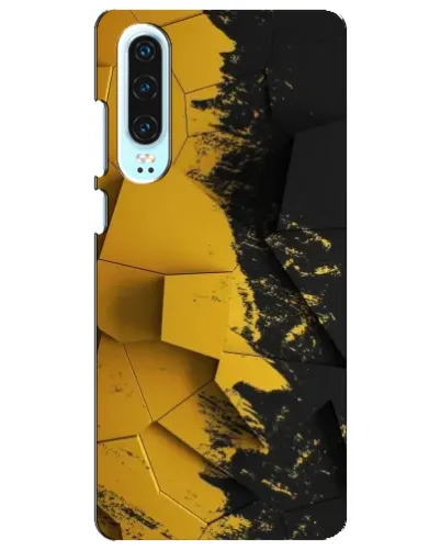 Чехол для Huawei P30 с картинкой «Золотые осколки геометрии» Чехол для Huawei P30 с картинкой «Золотые осколки геометрии»