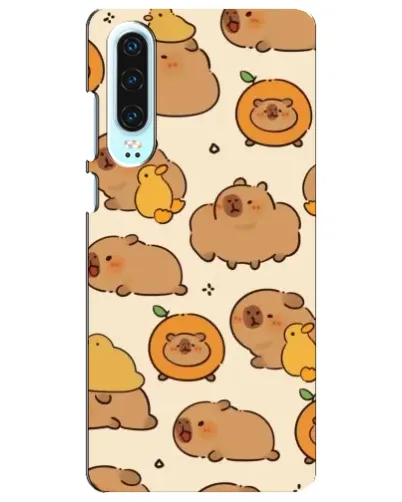Чохол для Huawei P30 з картинкою «Капібари з апельсинами»