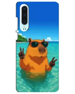 Чохол для Huawei P30 з картинкою «Морська капібара» Чохол для Huawei P30 з картинкою «Морська капібара»