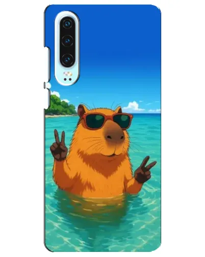 Чохол для Huawei P30 з картинкою «Морська капібара»