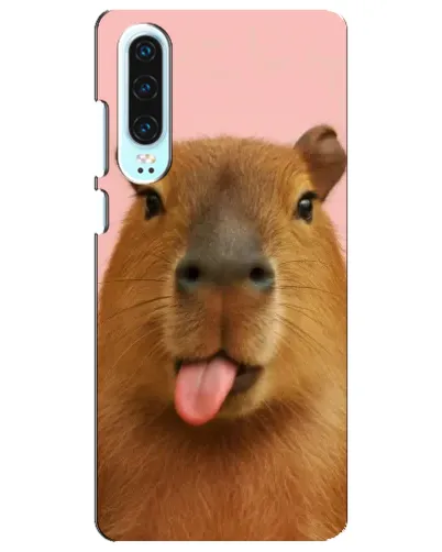 Чохол для Huawei P30 з картинкою «Капібара з язиком»