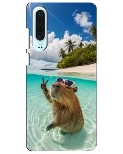 Чохол для Huawei P30 з картинкою «Капібара на морі» Чохол для Huawei P30 з картинкою «Капібара на морі»