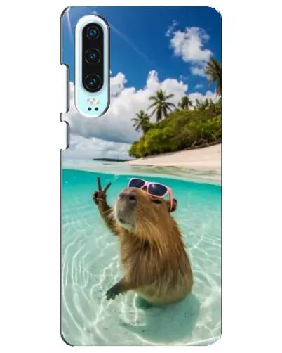 Чохол для Huawei P30 з картинкою «Капібара на морі»