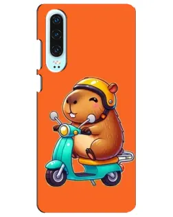 Чохол для Huawei P30 з картинкою «Капібара на скутері» Чохол для Huawei P30 з картинкою «Капібара на скутері»