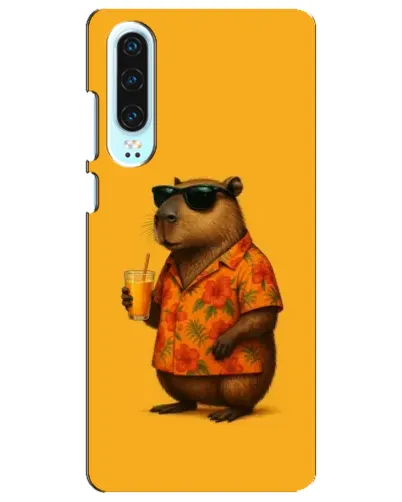 Чохол для Huawei P30 з картинкою «Капібара на відпочинку»