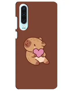 Чохол для Huawei P30 з картинкою «Капібара з серцем» Чохол для Huawei P30 з картинкою «Капібара з серцем»